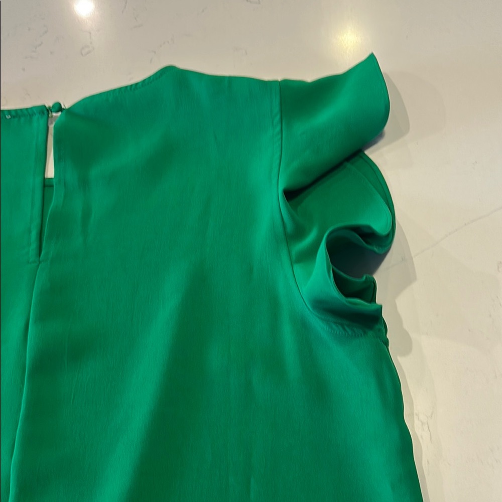TCEC Green Ruffle Sleeve Top - Picture 13 of 15